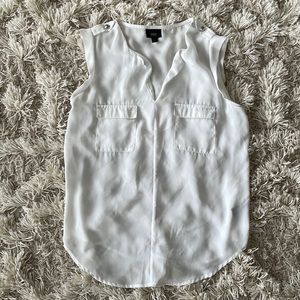 Mossimo White sleeveless blouse size small